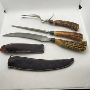 Antler Handle Carving Set